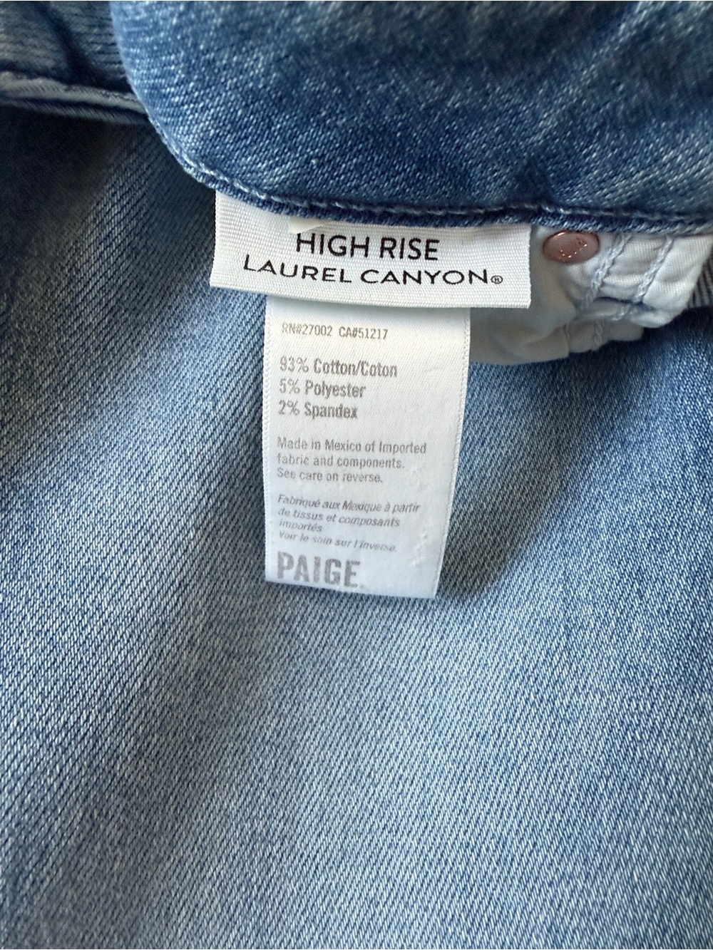Paige Petites High Rise Laurel Canyon Jeans in Monaco Mist Sz 24 - Picture 13 of 15
